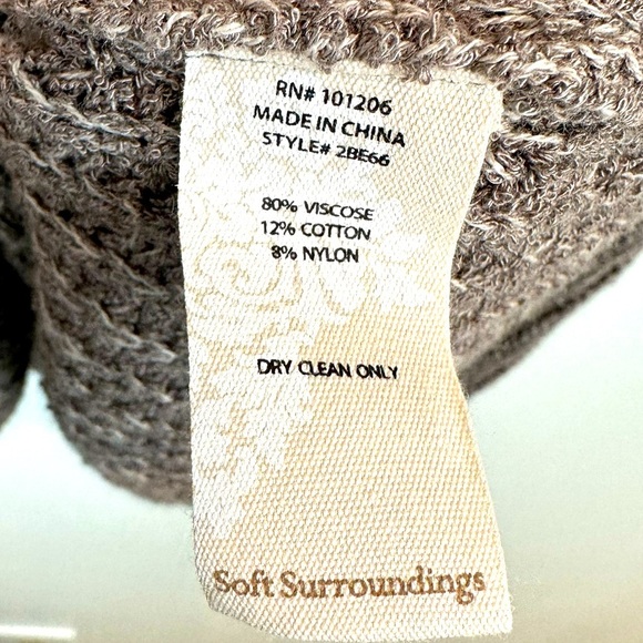 Soft Surroundings Chunky Oversized Brown Boyfriend Pulover Sweater Size XL🔥 - Picture 5 of 7